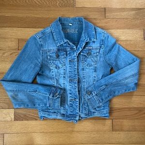 Hydraulic Distressed Jeans Jacket
